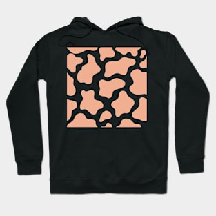 Orange Pastel Cow Print Hoodie